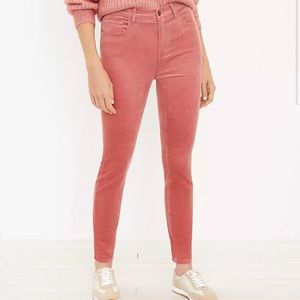 LOFT Petite Curvy skinny corduroys NWT size 27P high rise